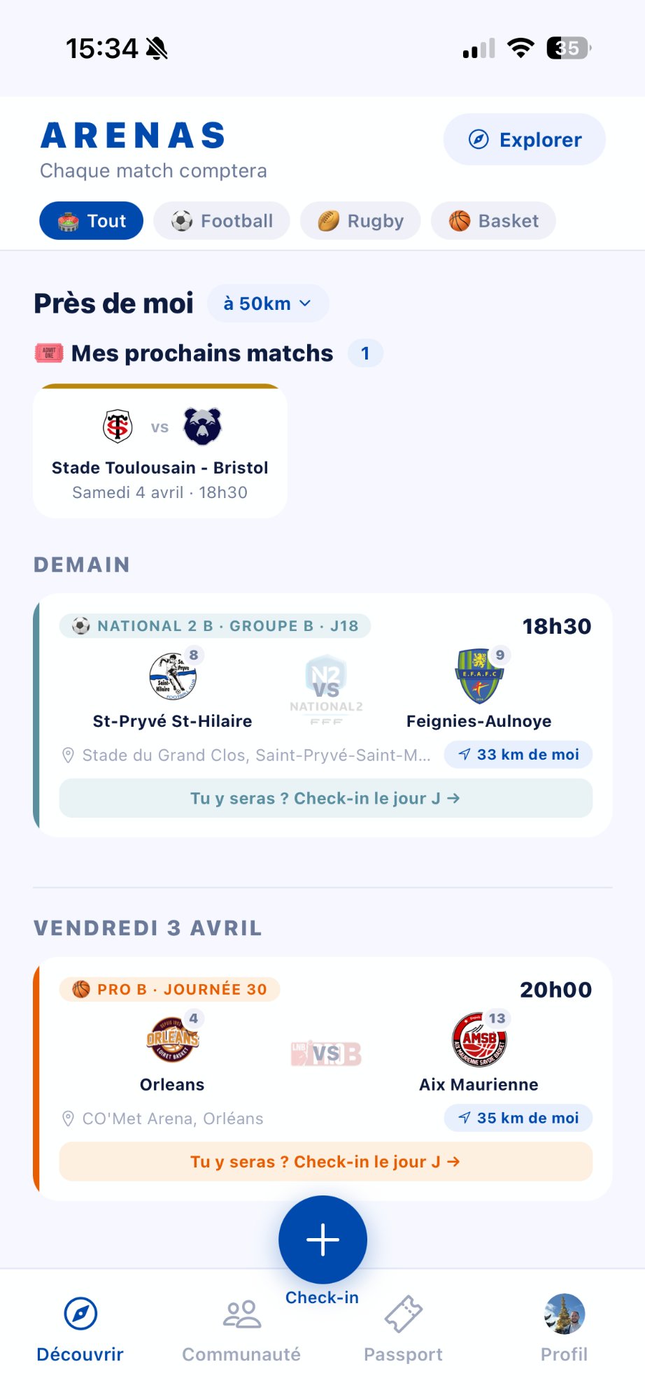 ARENAS — Écran Découvrir